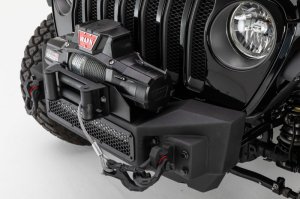 Jeep Wrangler Bumper - Front - Go Rhino - Rockline Winch Ready Stubby - Textured Black - `07-`20